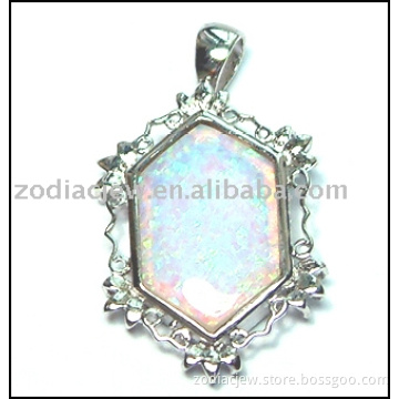925 sterling silver pendant  with synthetic opal
